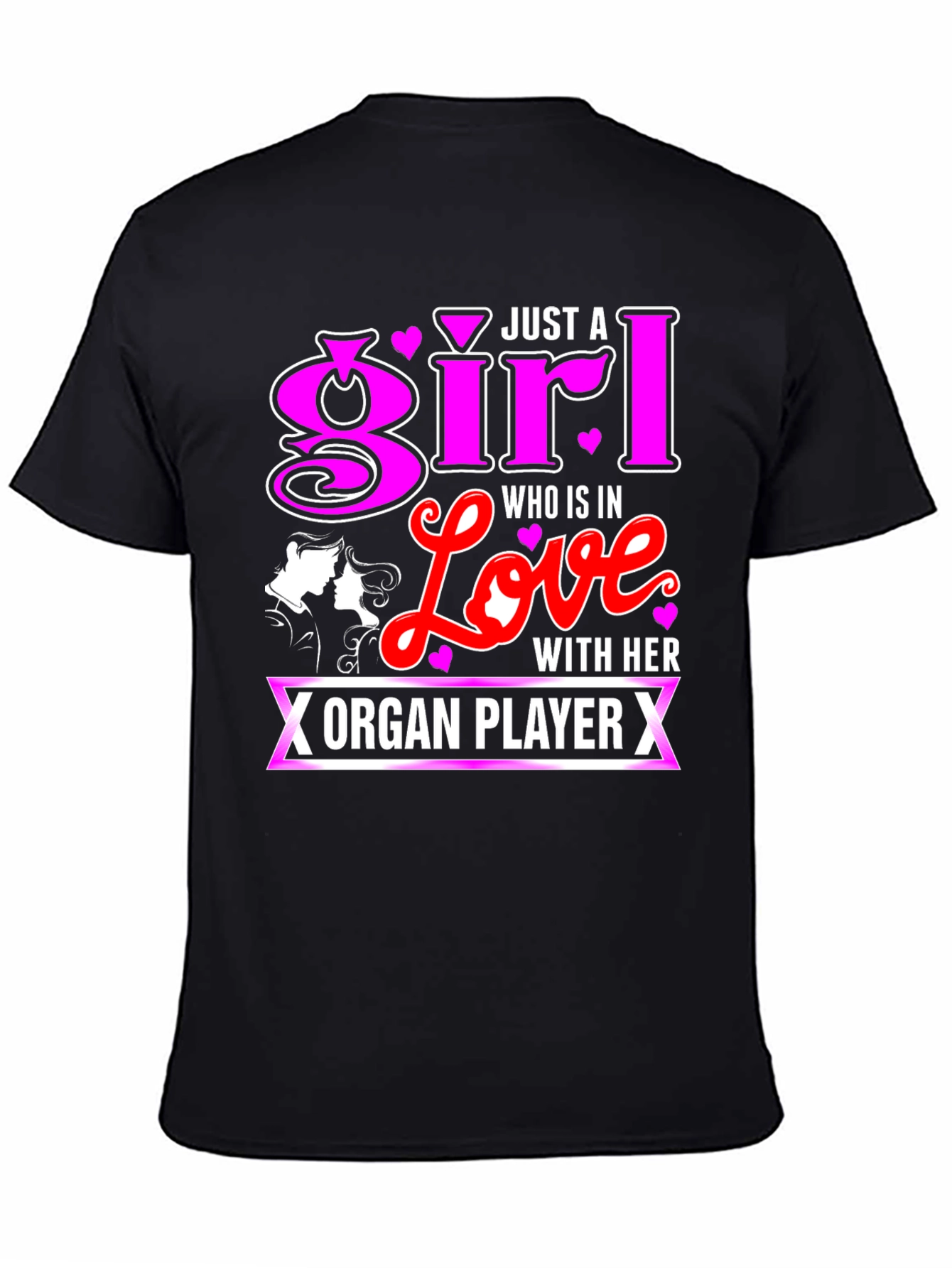 Girl in Love with Organ Player T-Shirt