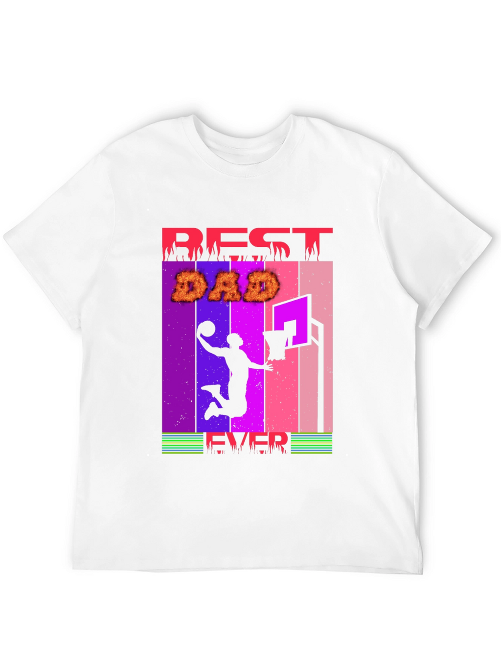 Best Dad Ever Basketball Graphic T-Shirt