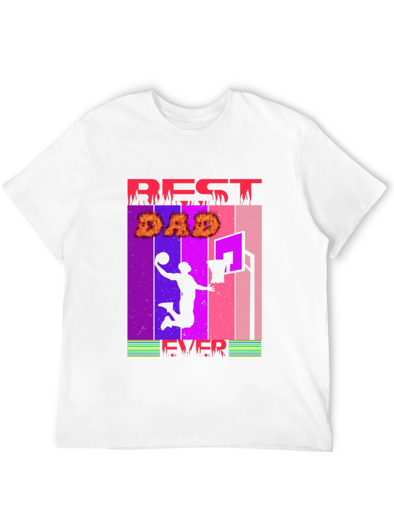 Best Dad Ever Basketball Graphic T-Shirt