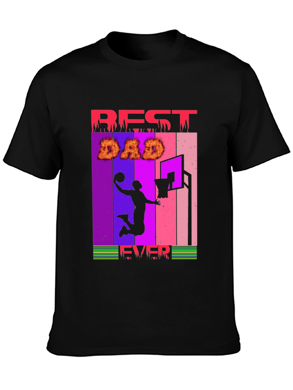 Best Dad Ever Basketball Graphic T-Shirt