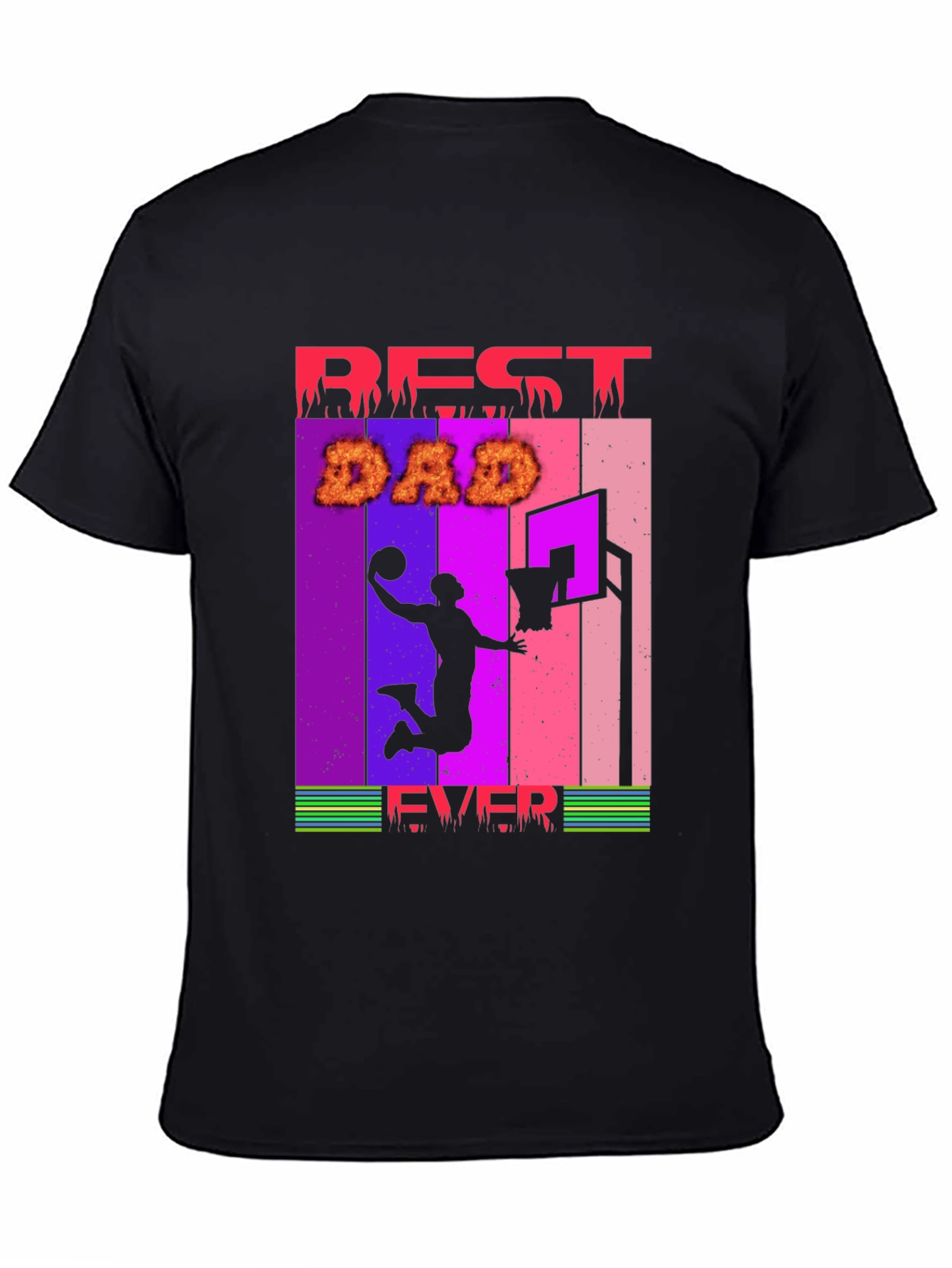 Best Dad Ever Basketball Graphic T-Shirt