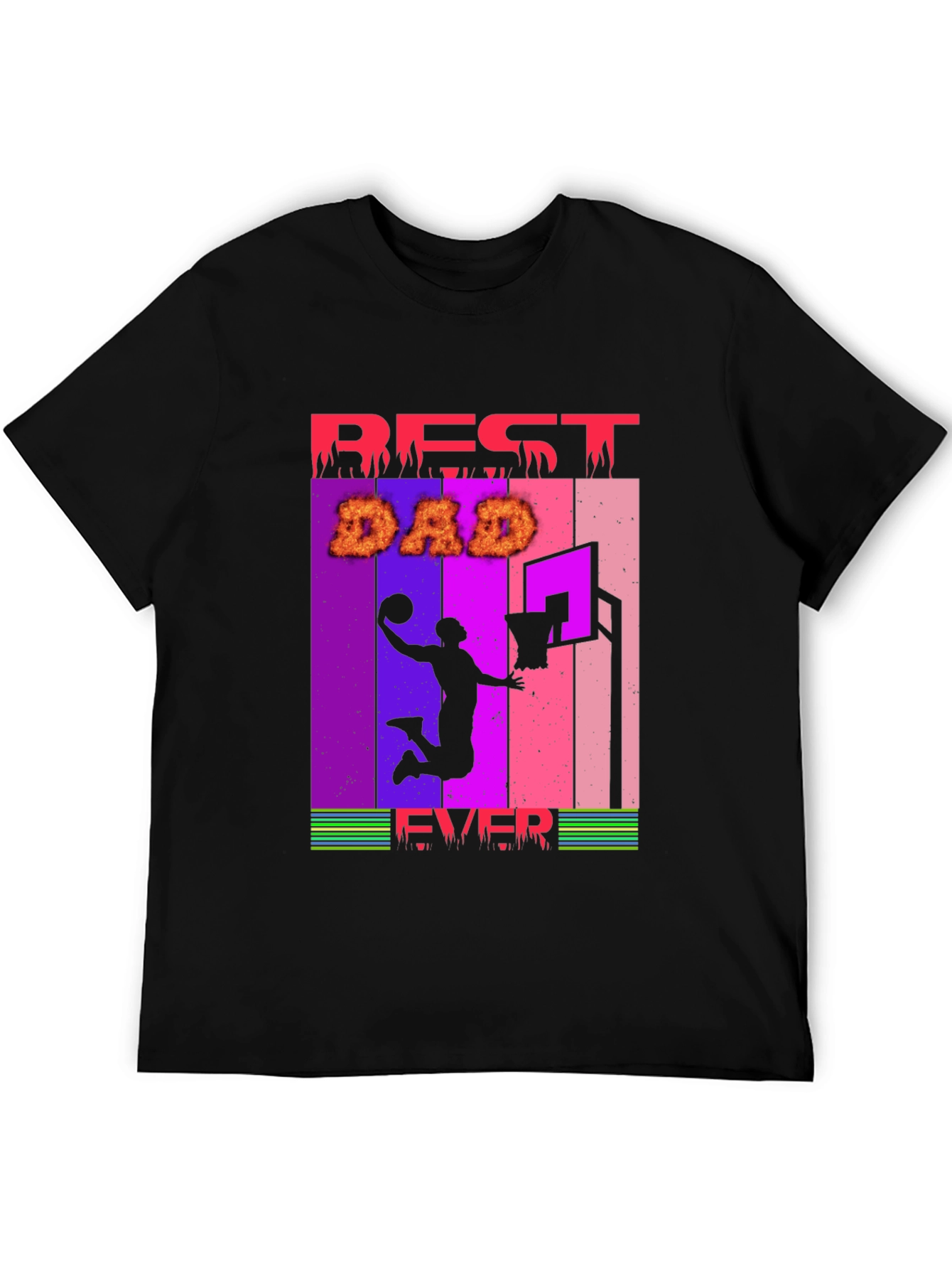 Best Dad Ever Basketball Graphic T-Shirt