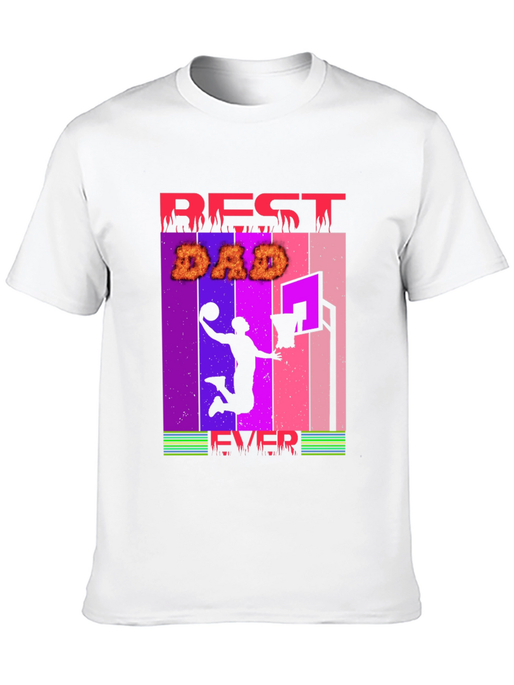 Best Dad Ever Basketball Graphic T-Shirt