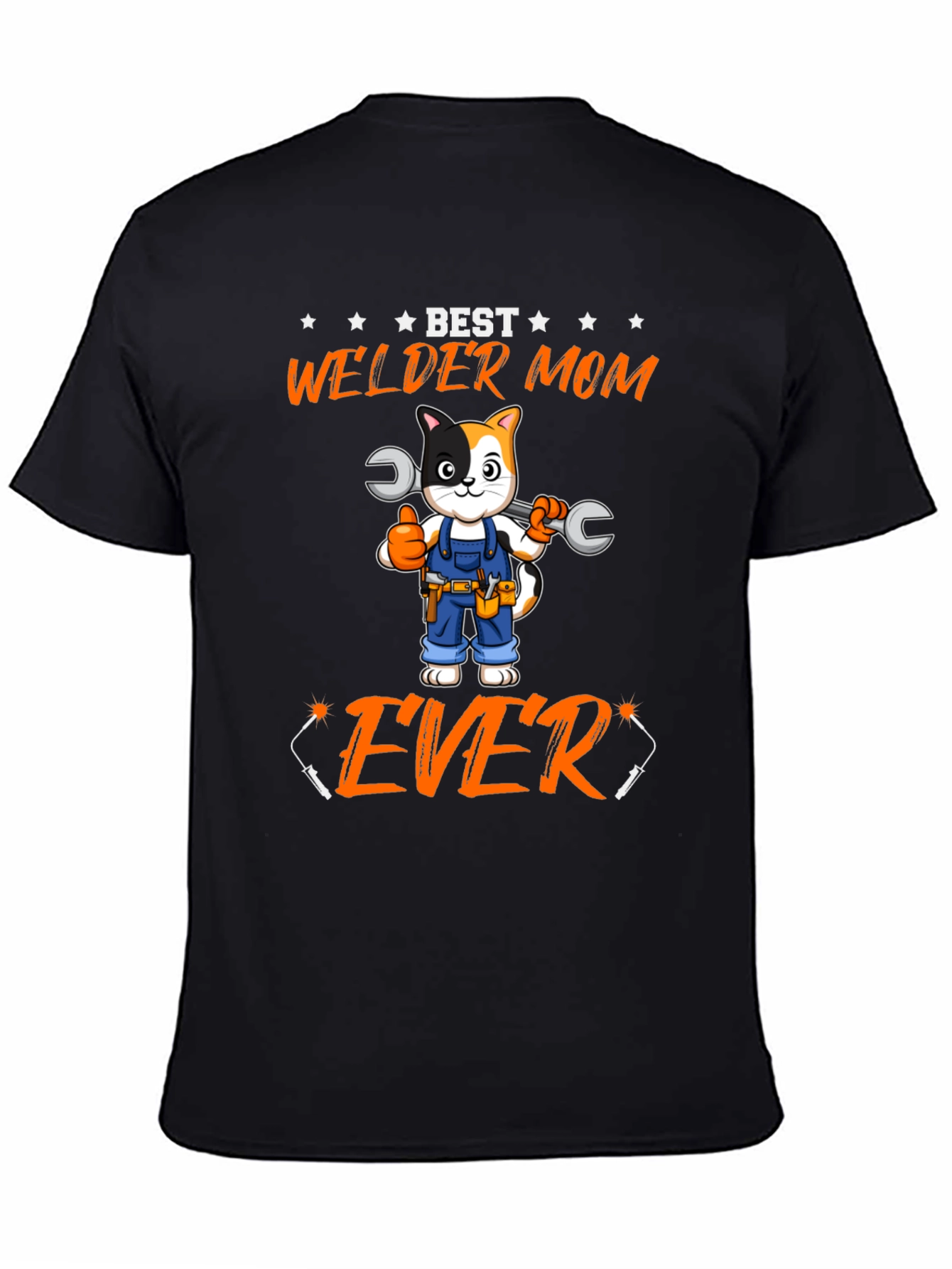 Best Welder Mom Ever T-Shirt - Cat with Wrenches