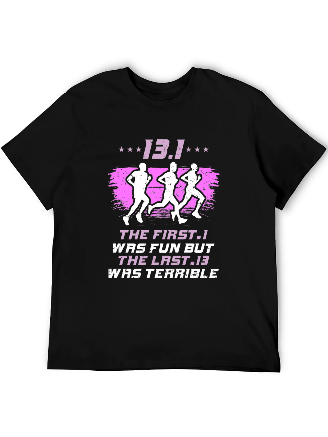 13.1 Half Marathon Runner Black Graphic Tee
