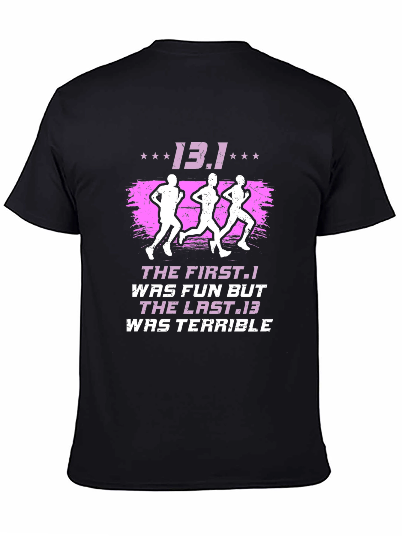 13.1 Half Marathon Runner Black Graphic Tee