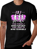 13.1 Half Marathon Runner Black Graphic Tee