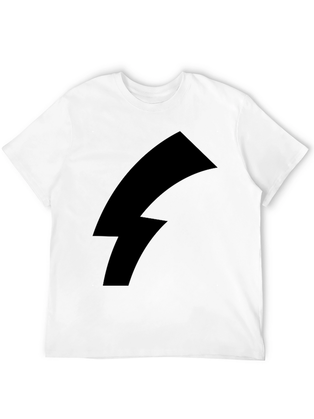 Bold Black Tee with Lightning Bolt Graphic