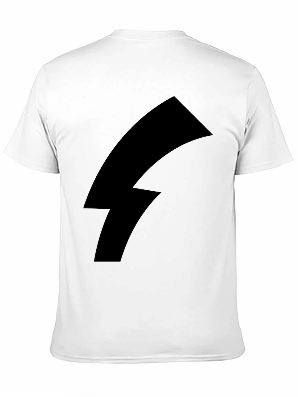 Bold Black Tee with Lightning Bolt Graphic