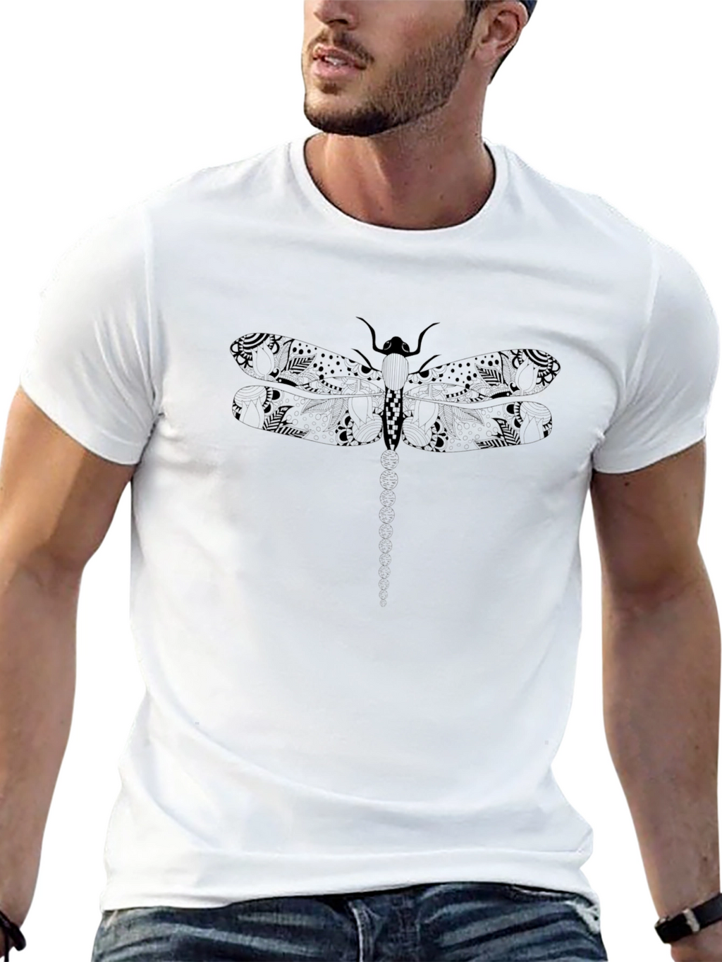 Dragonfly Graphic Black T-Shirt