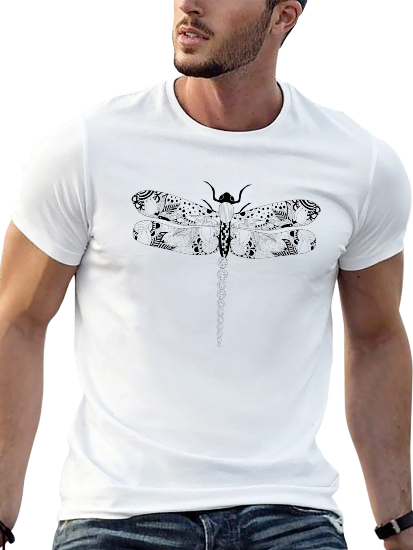 Dragonfly Graphic Black T-Shirt