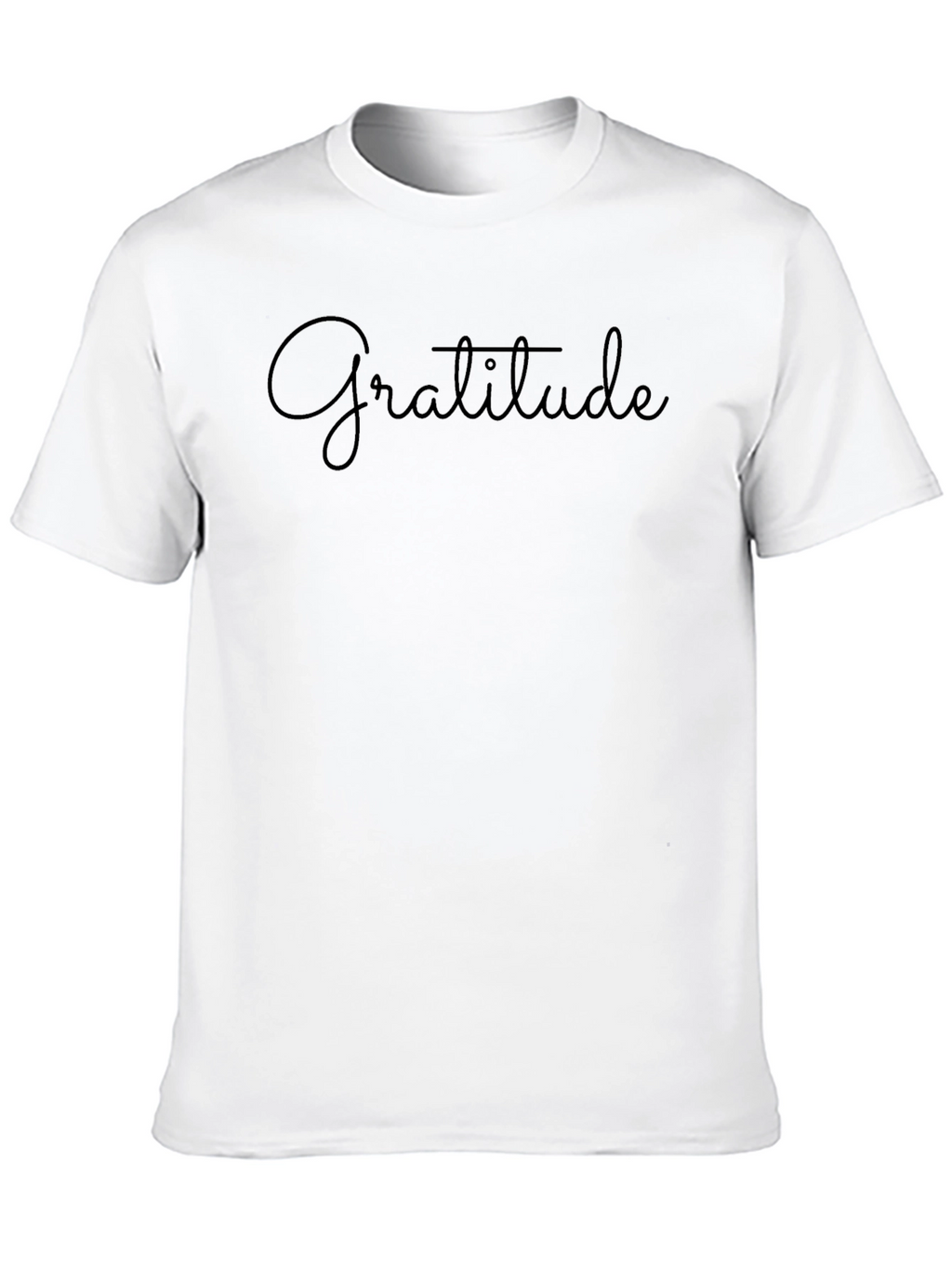 Gratitude Black Crew Neck T-Shirt