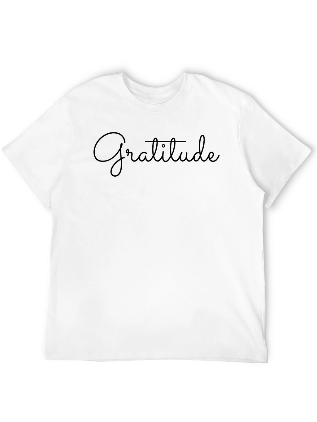 Gratitude Black Crew Neck T-Shirt