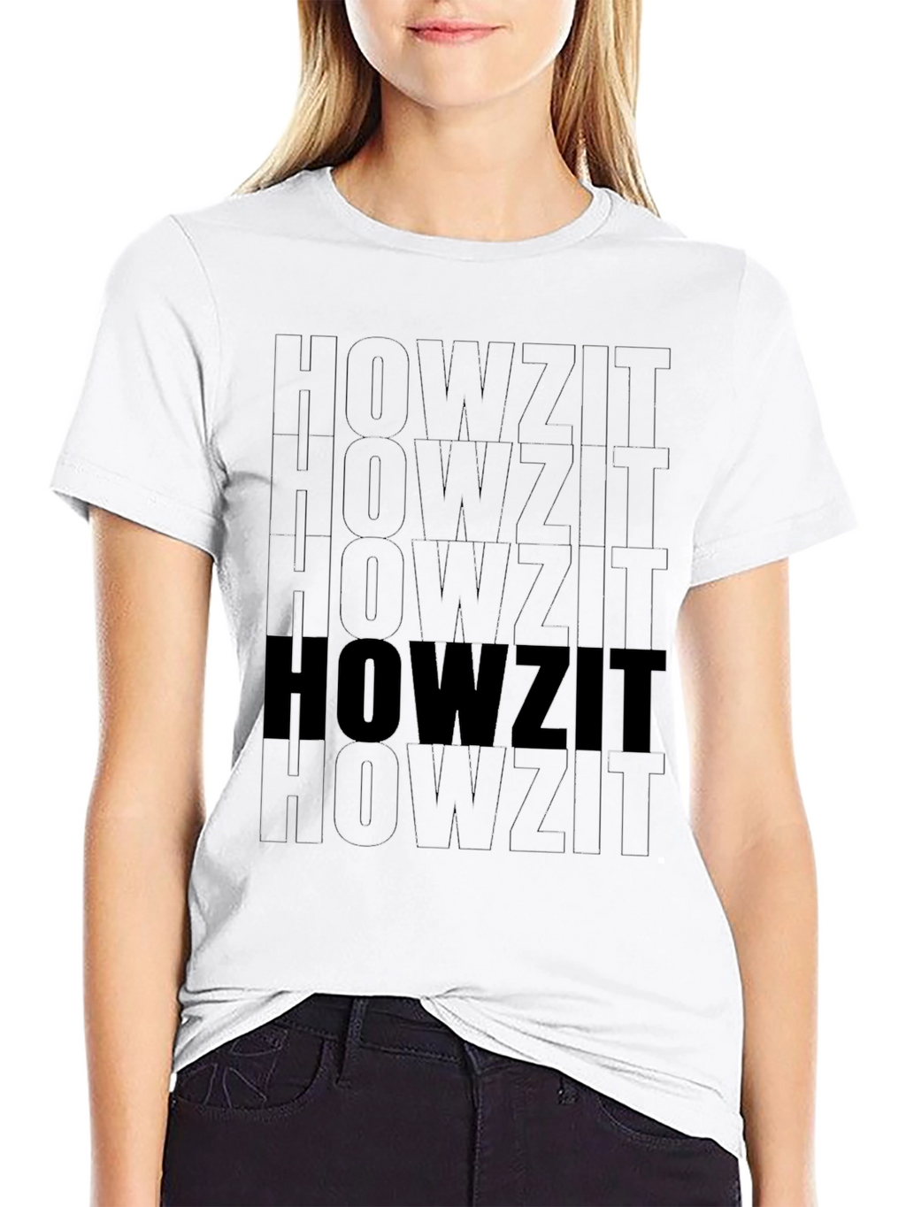 HOWZIT Graphic Print T-Shirt - Black