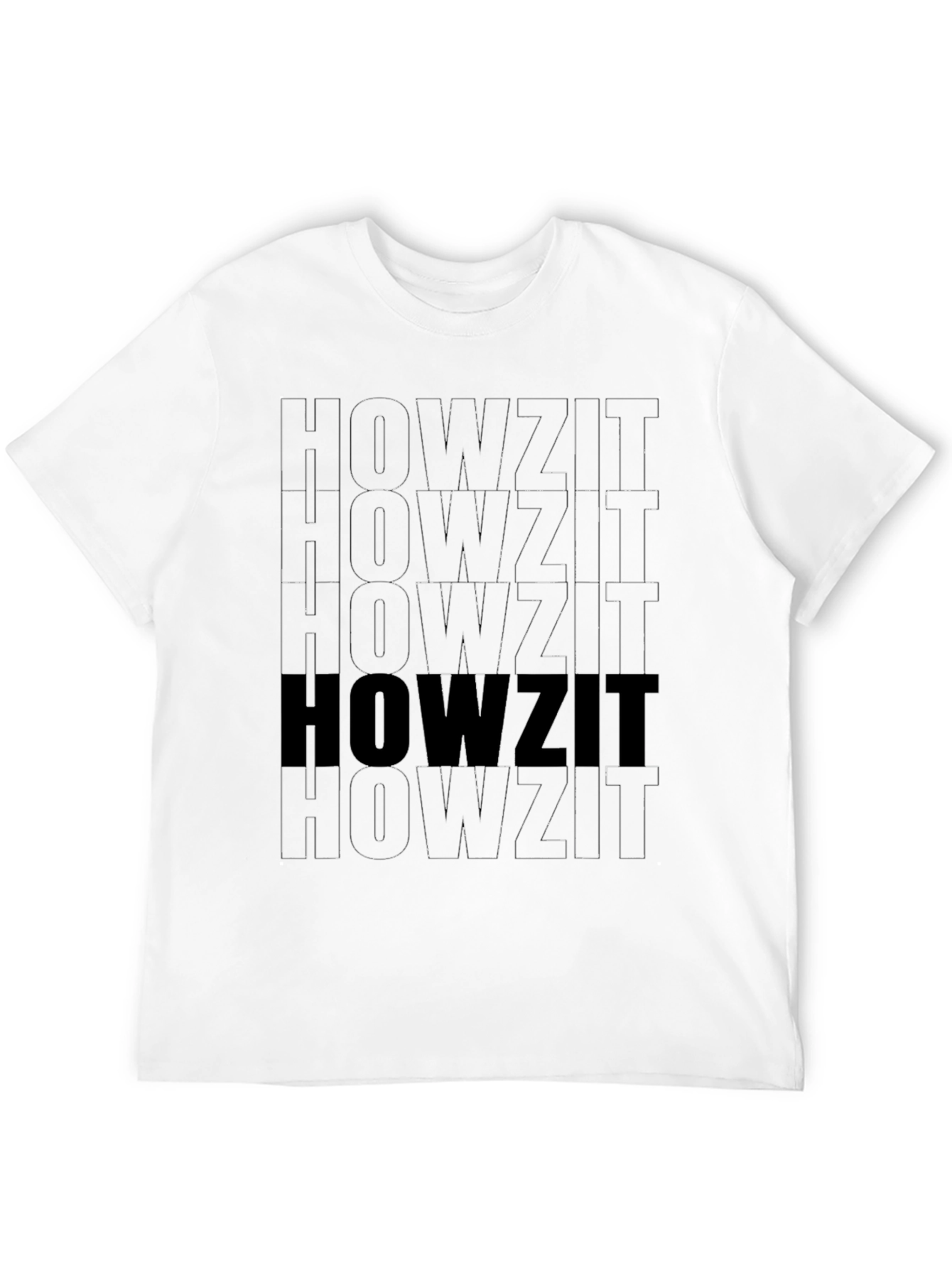 HOWZIT Graphic Print T-Shirt - Black