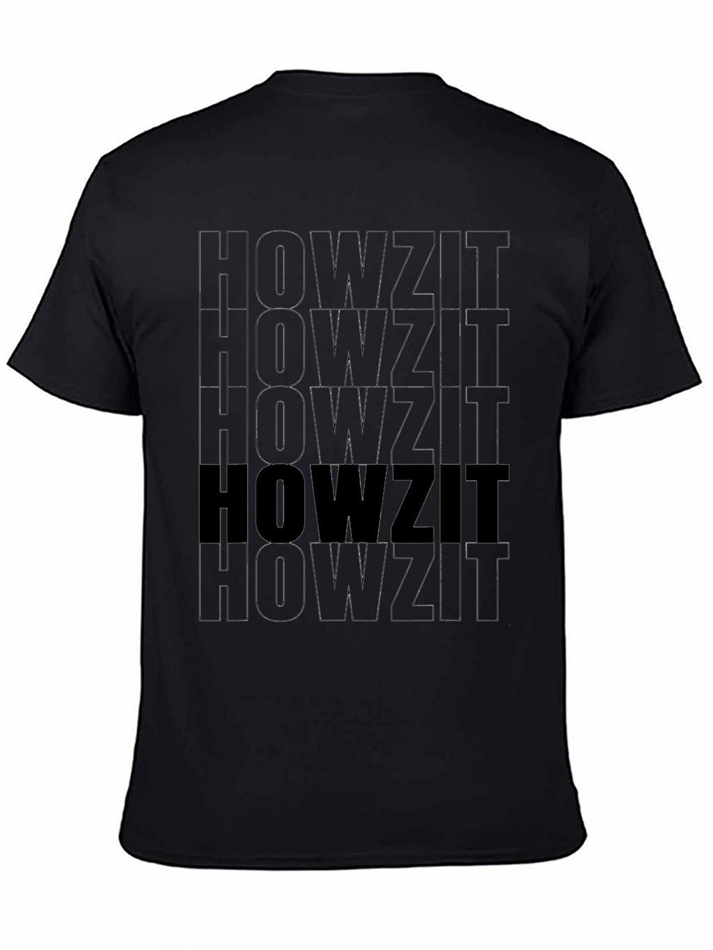 HOWZIT Graphic Print T-Shirt - Black