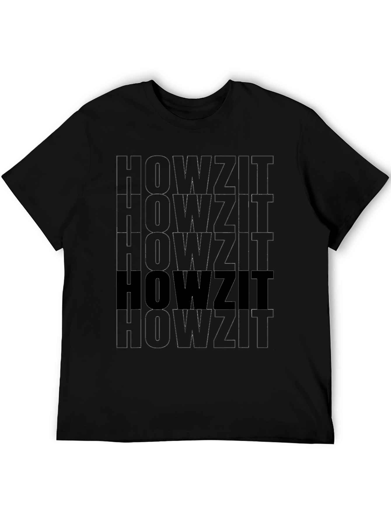 HOWZIT Graphic Print T-Shirt - Black