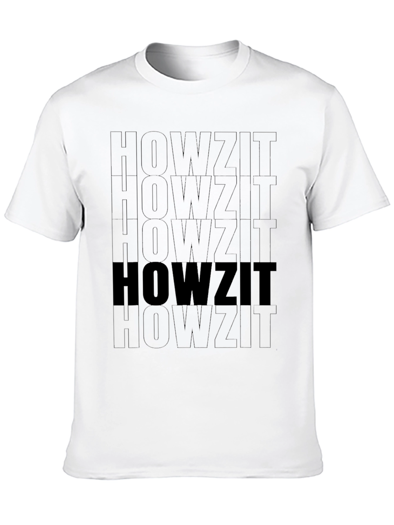 HOWZIT Graphic Print T-Shirt - Black