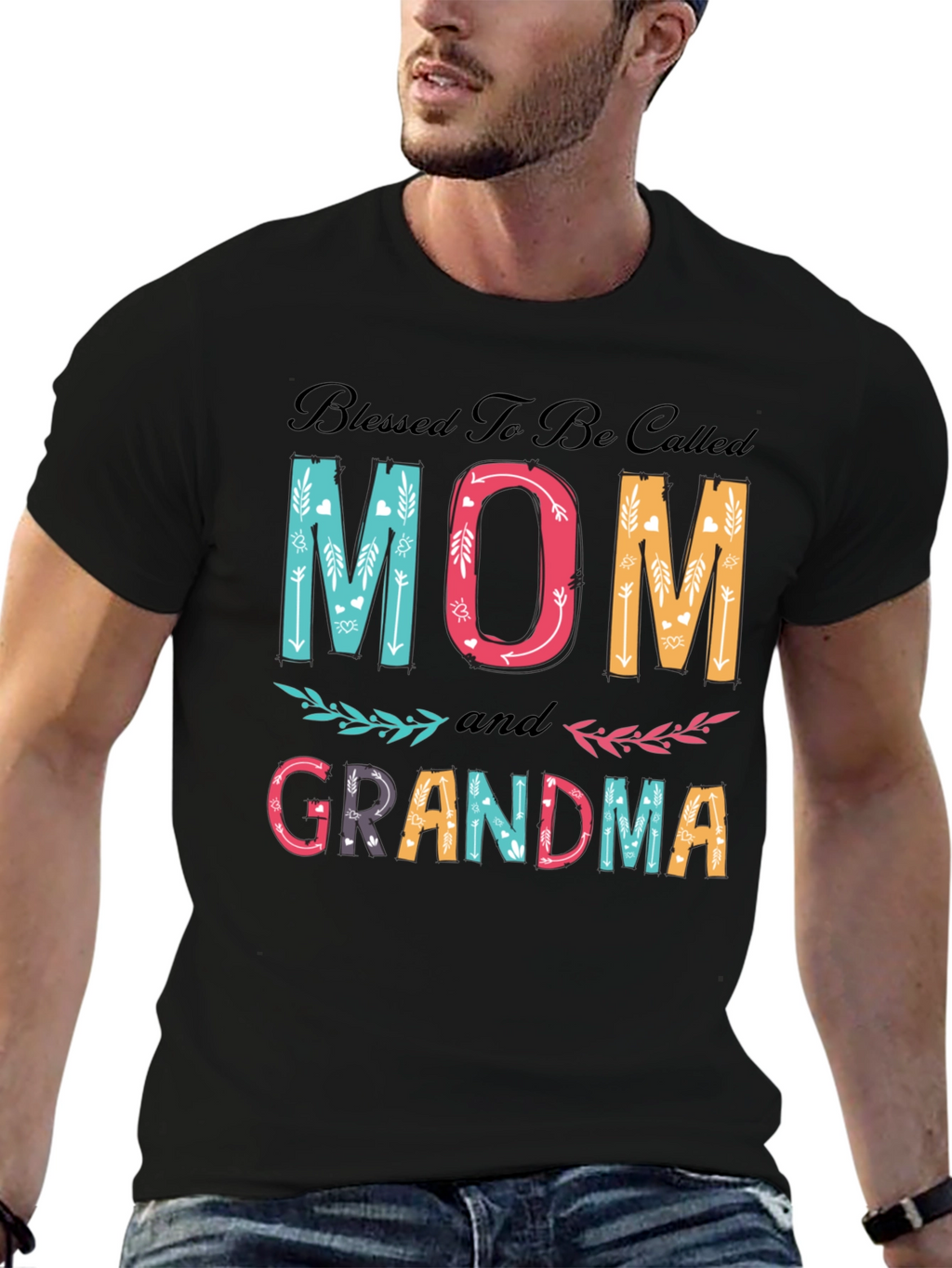 Blessed Mom and Grandma Graphic T-Shirt