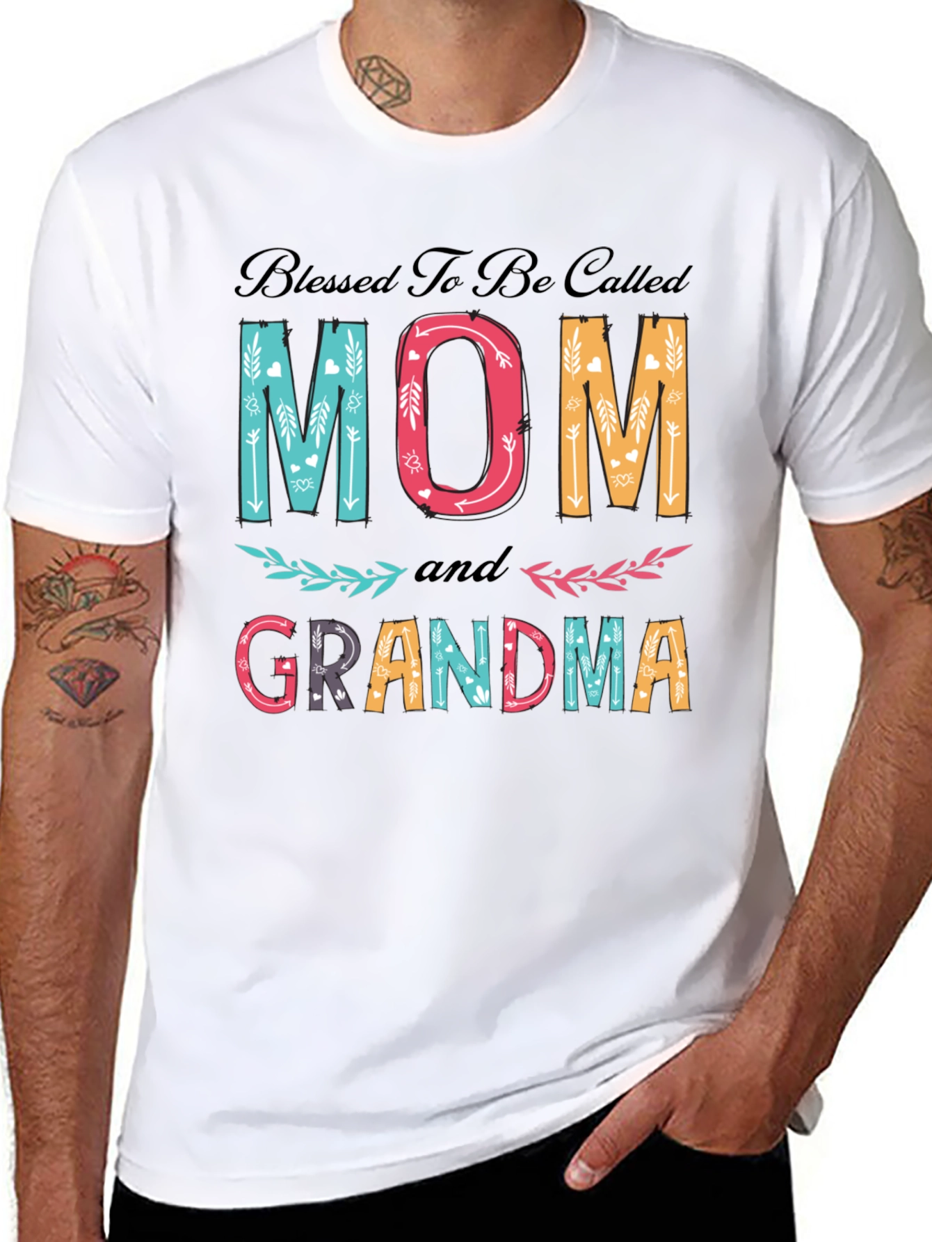 Blessed Mom and Grandma Graphic T-Shirt