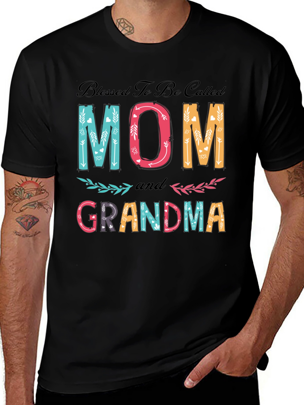 Blessed Mom and Grandma Graphic T-Shirt