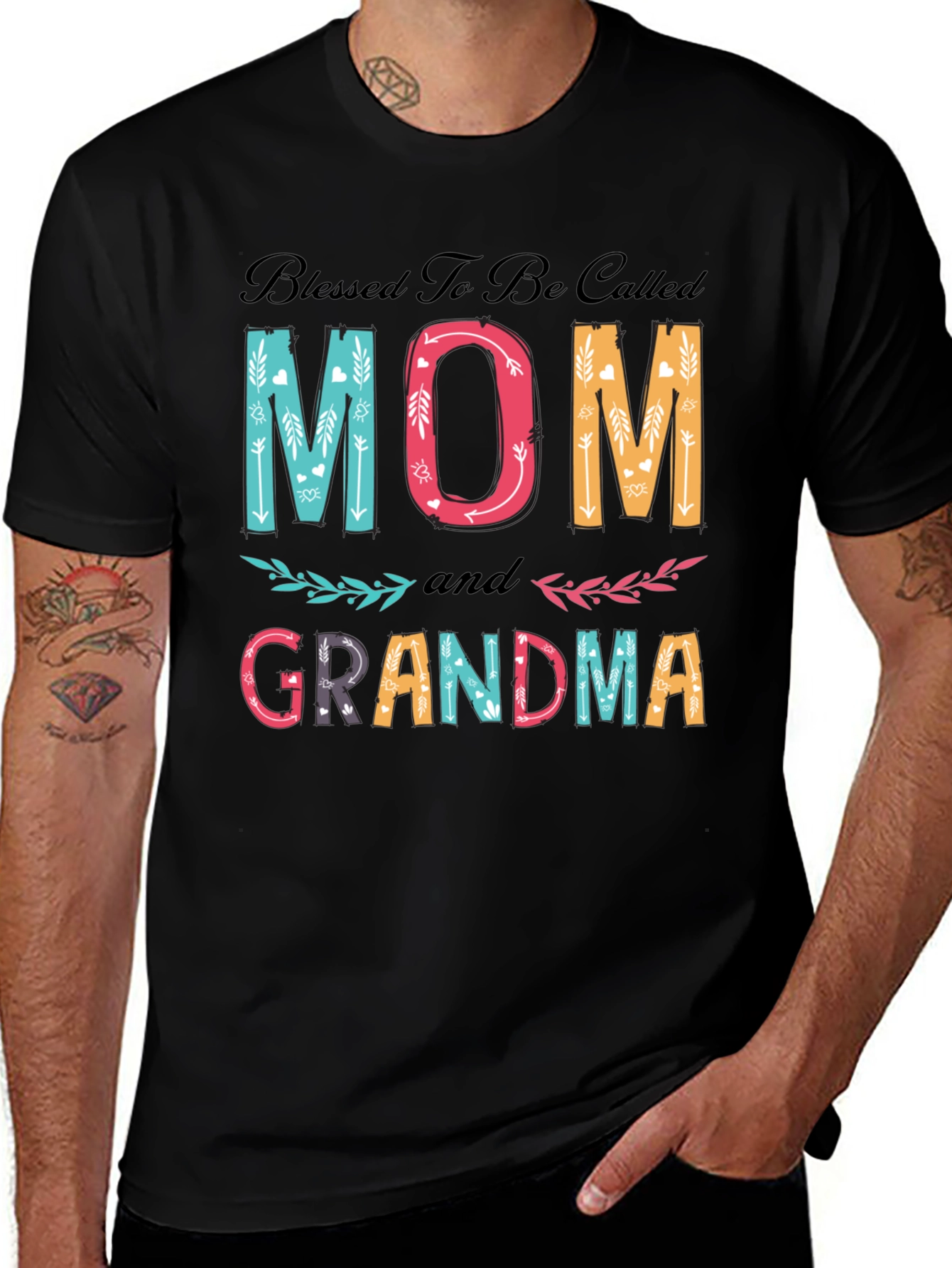 Blessed Mom and Grandma Graphic T-Shirt