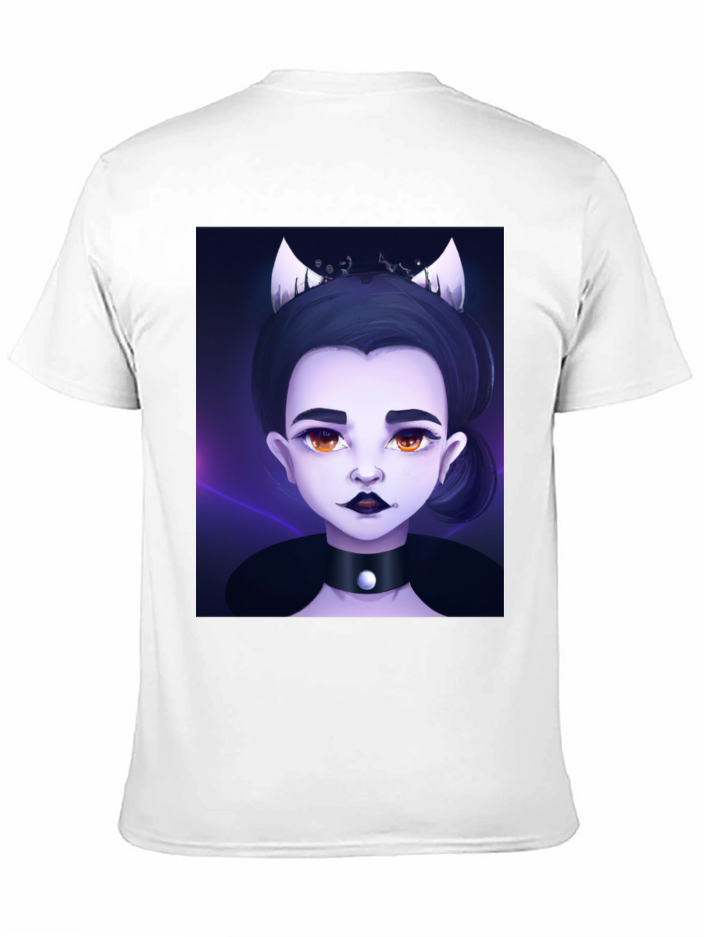 Gothic Cartoon Girl Black T-Shirt