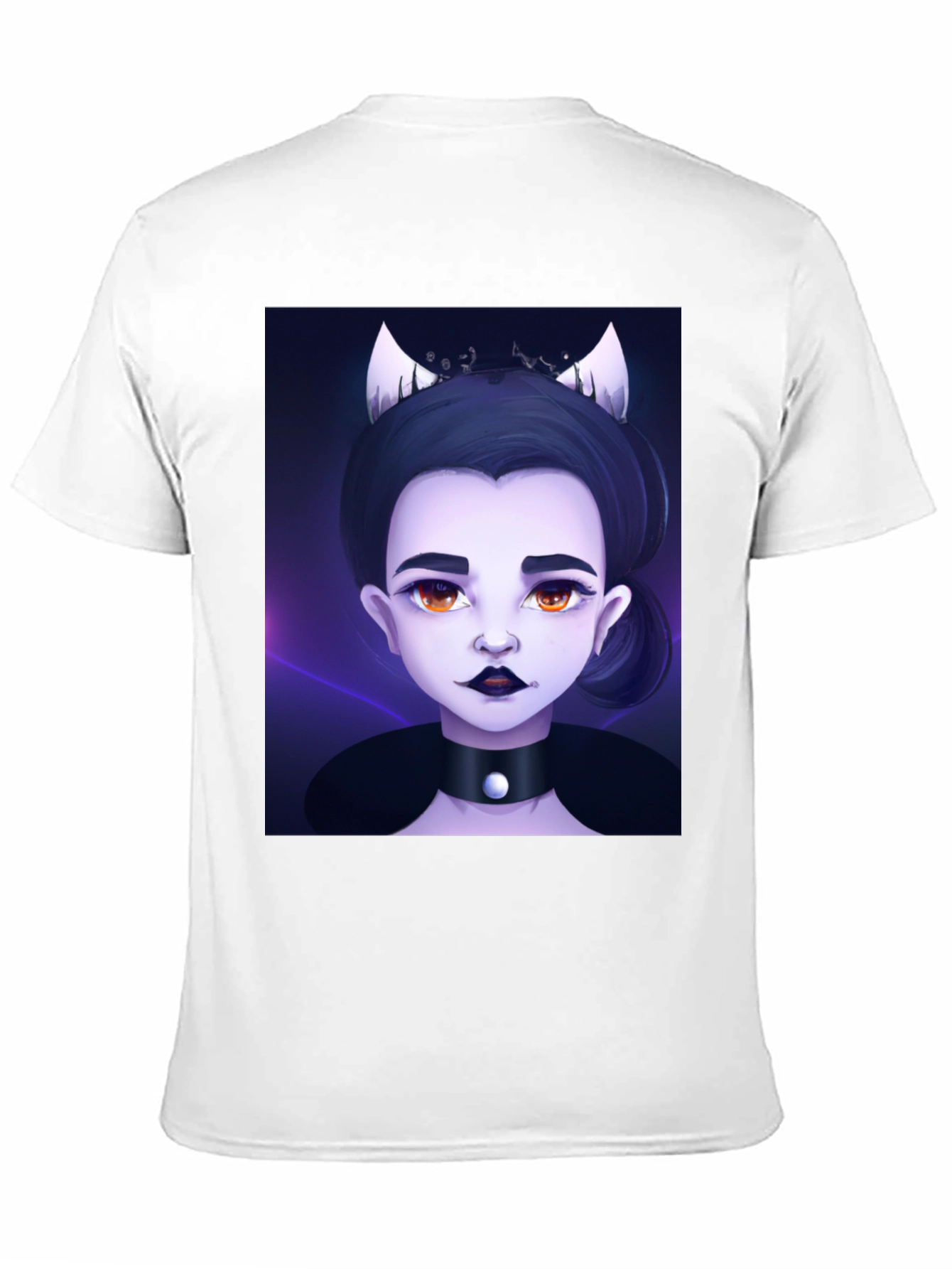 Gothic Cartoon Girl Black T-Shirt