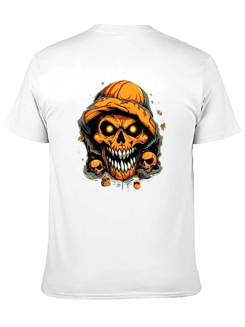 Halloween Pumpkin Skull Graphic Tee