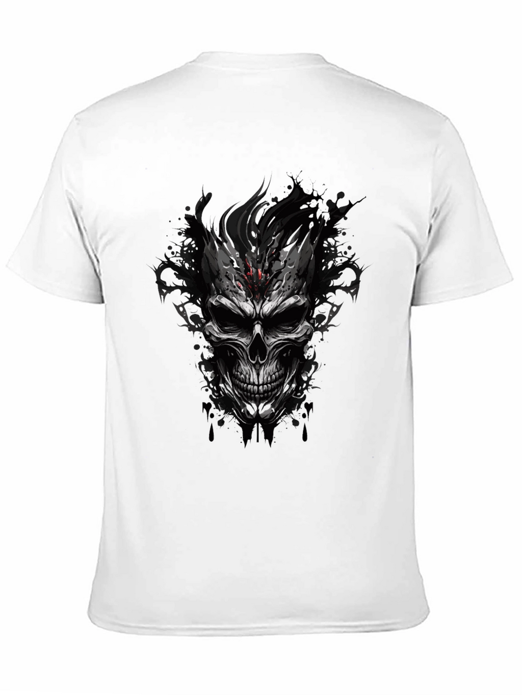 Edgy Skull Graphic Black T-Shirt