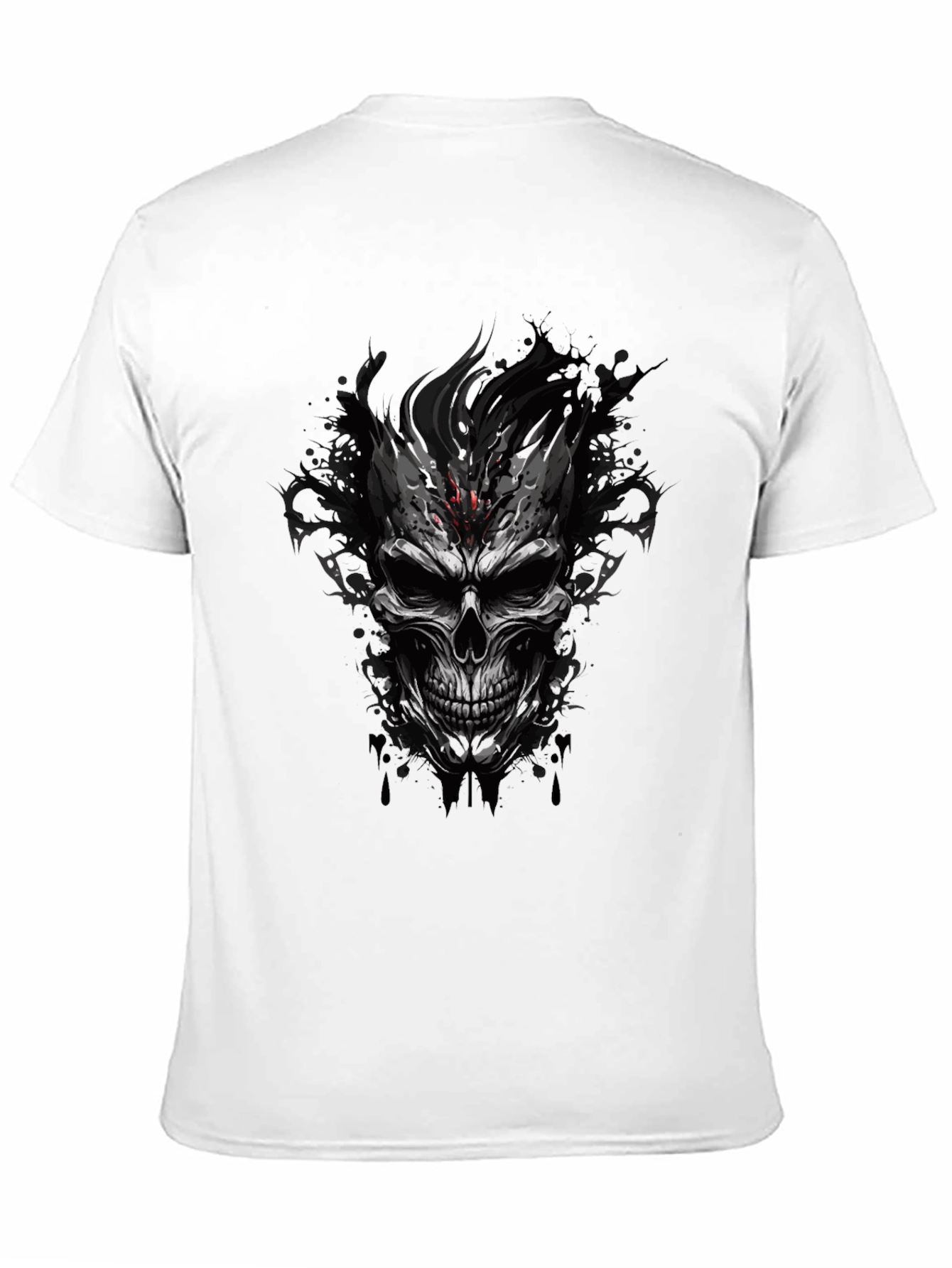 Edgy Skull Graphic Black T-Shirt