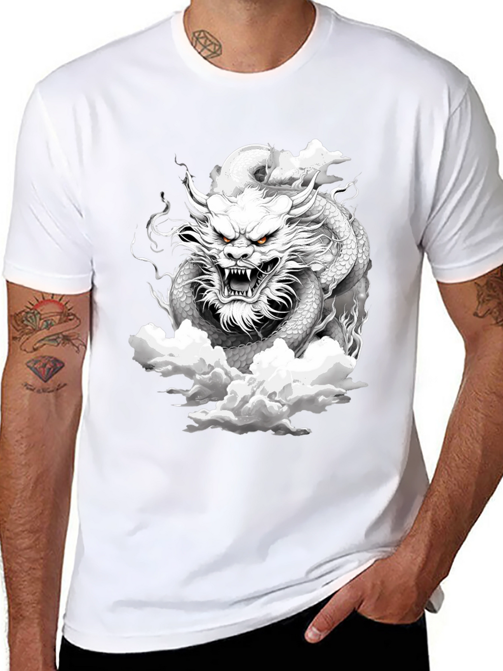 Dragon Graphic Tee - Black