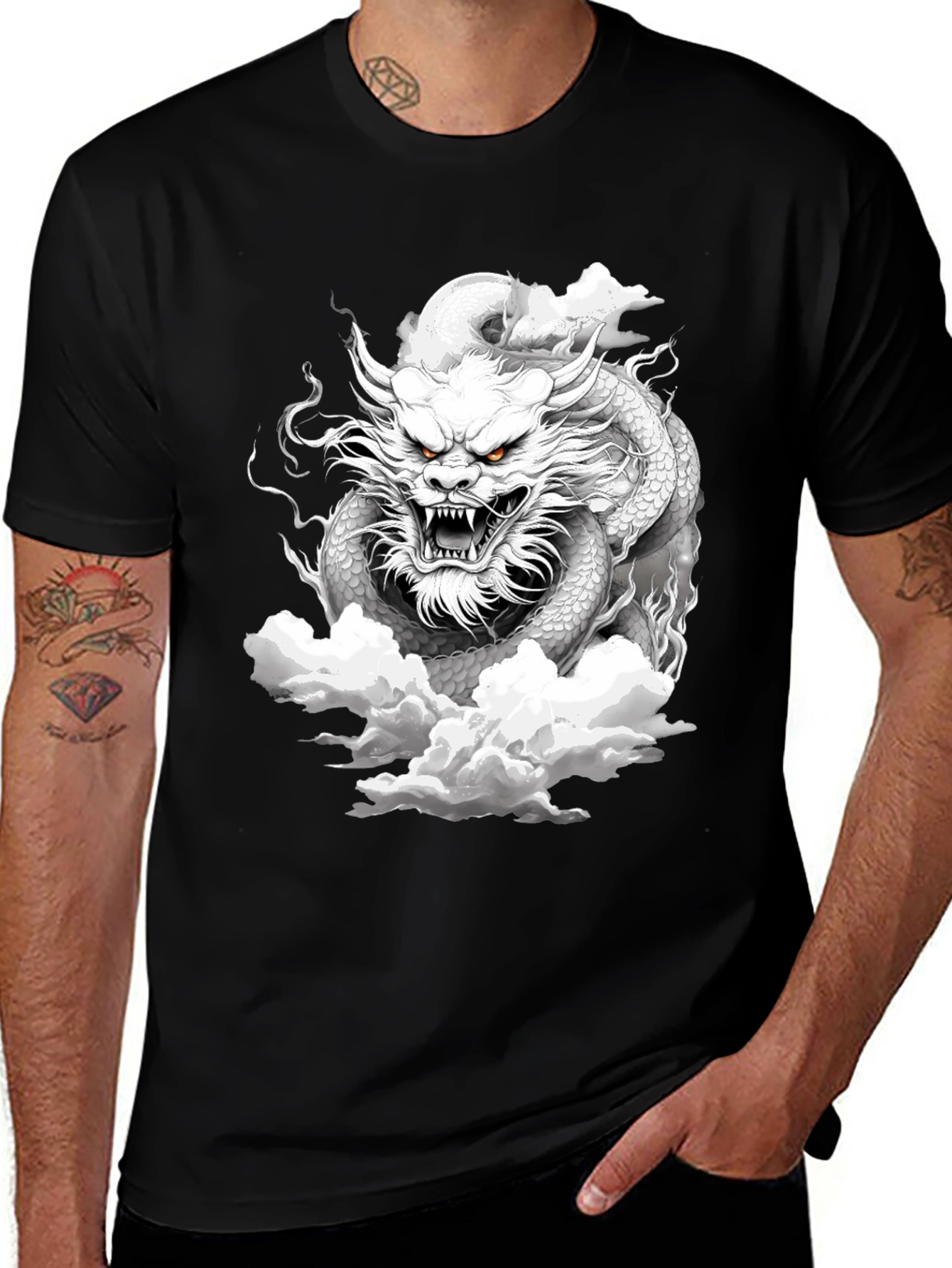 Dragon Graphic Tee - Black