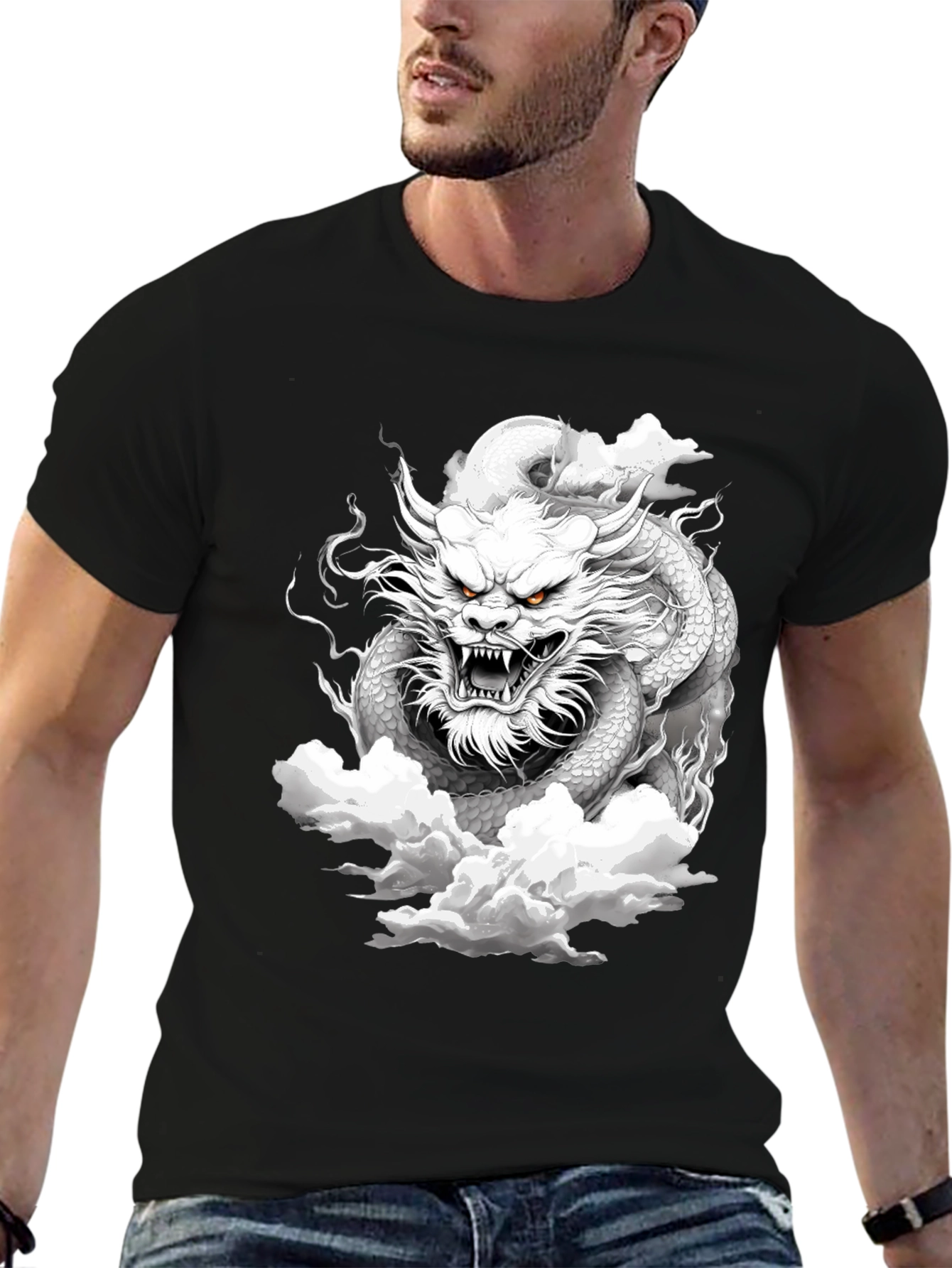 Dragon Graphic Tee - Black