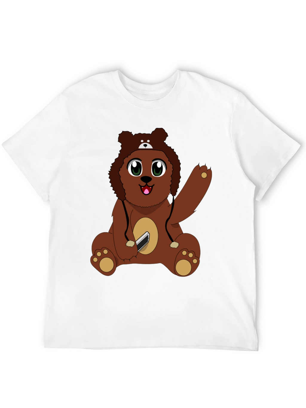 Cute Cartoon Bear Graphic T-Shirt