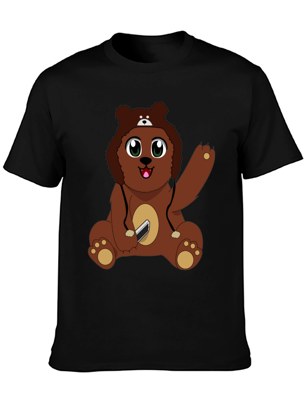 Cute Cartoon Bear Graphic T-Shirt