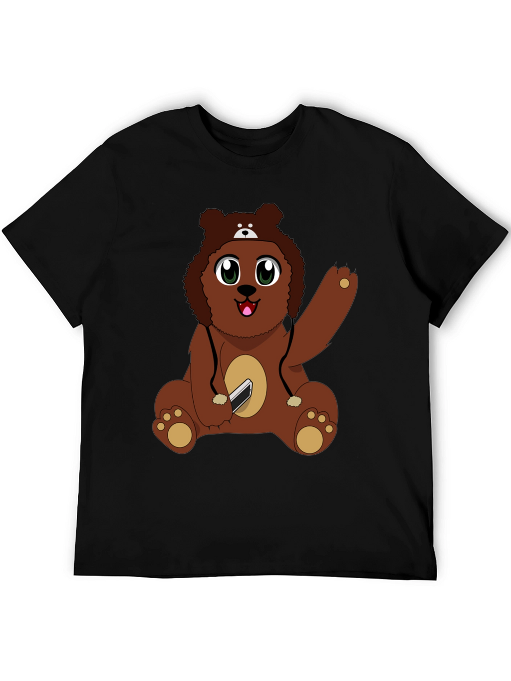 Cute Cartoon Bear Graphic T-Shirt