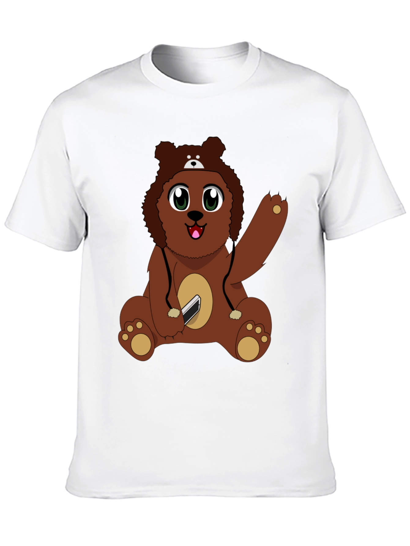 Cute Cartoon Bear Graphic T-Shirt