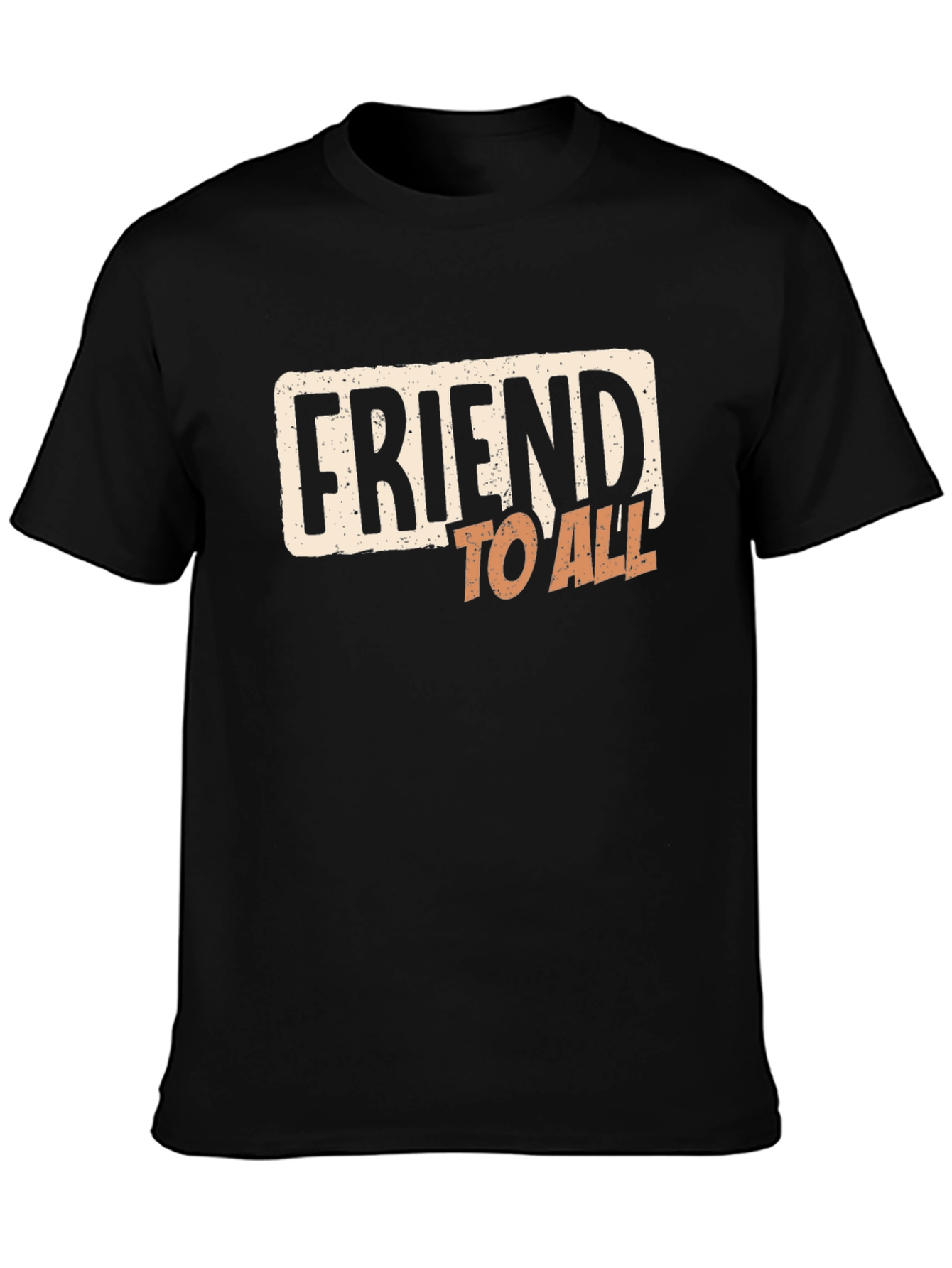 Friend to All Graphic Tee - Black Cotton