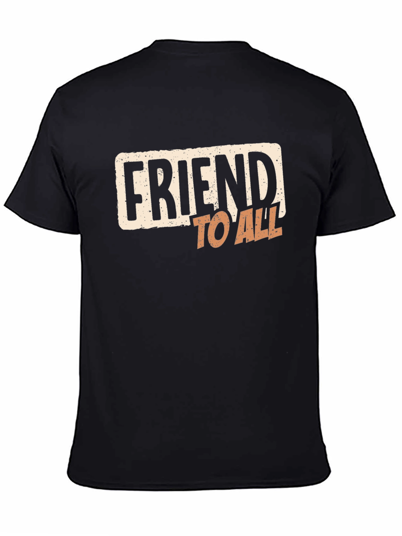 Friend to All Graphic Tee - Black Cotton