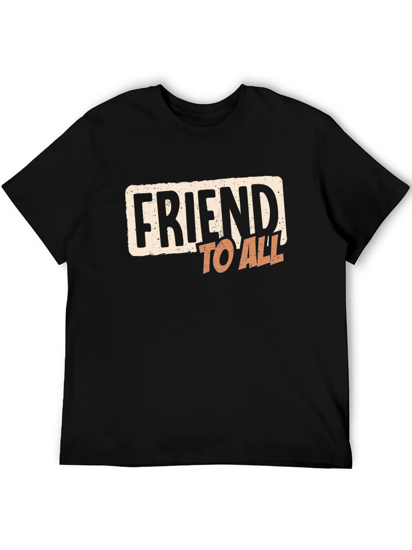 Friend to All Graphic Tee - Black Cotton