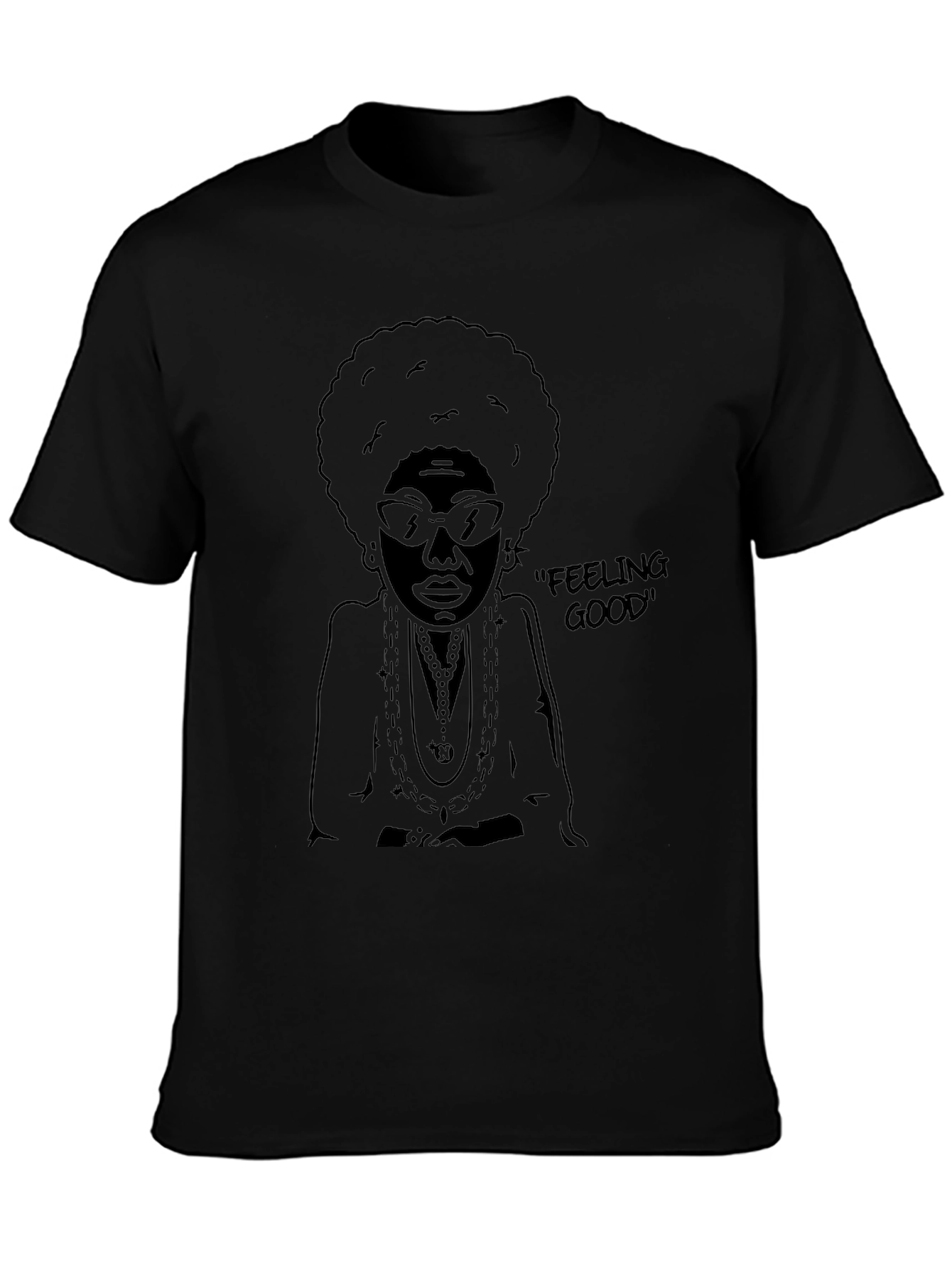 Feeling Good Graphic Tee - Mens Black T-Shirt