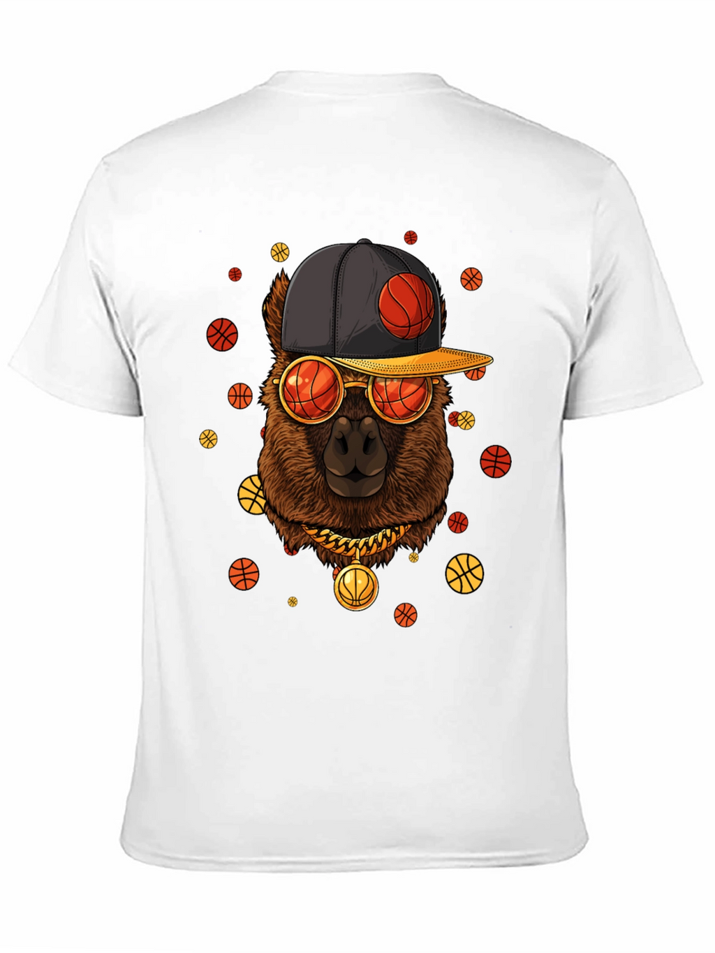 Cool Llama Basketball T-Shirt - Black