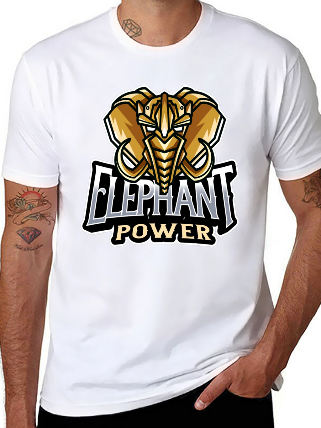 Elephant Power Graphic T-Shirt