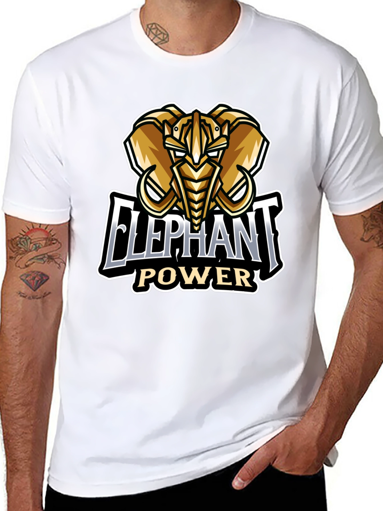 Elephant Power Graphic T-Shirt