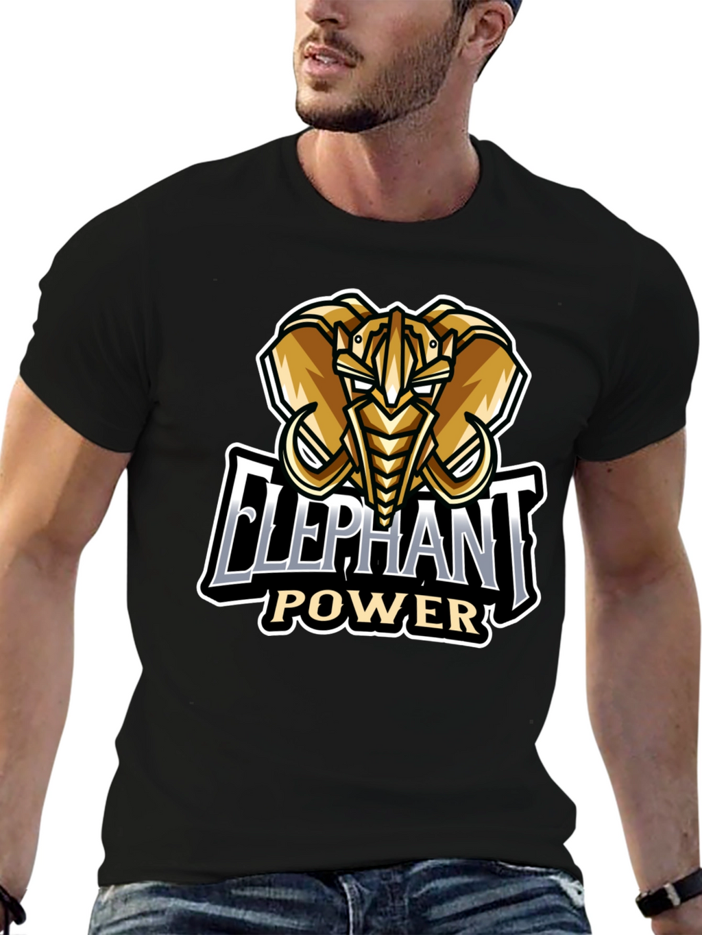 Elephant Power Graphic T-Shirt