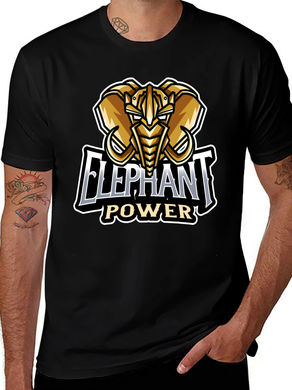 Elephant Power Graphic T-Shirt