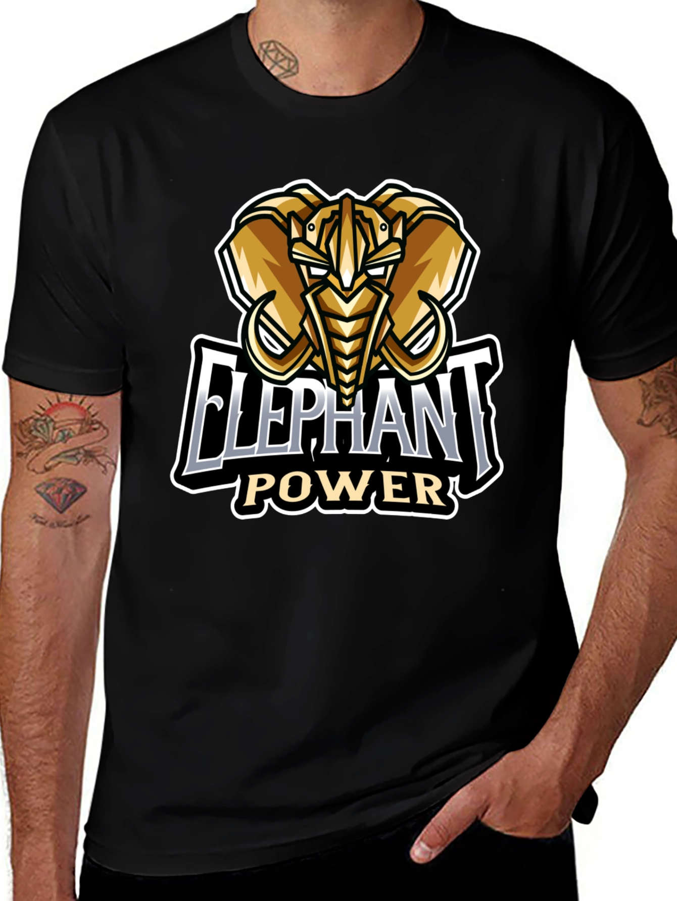 Elephant Power Graphic T-Shirt