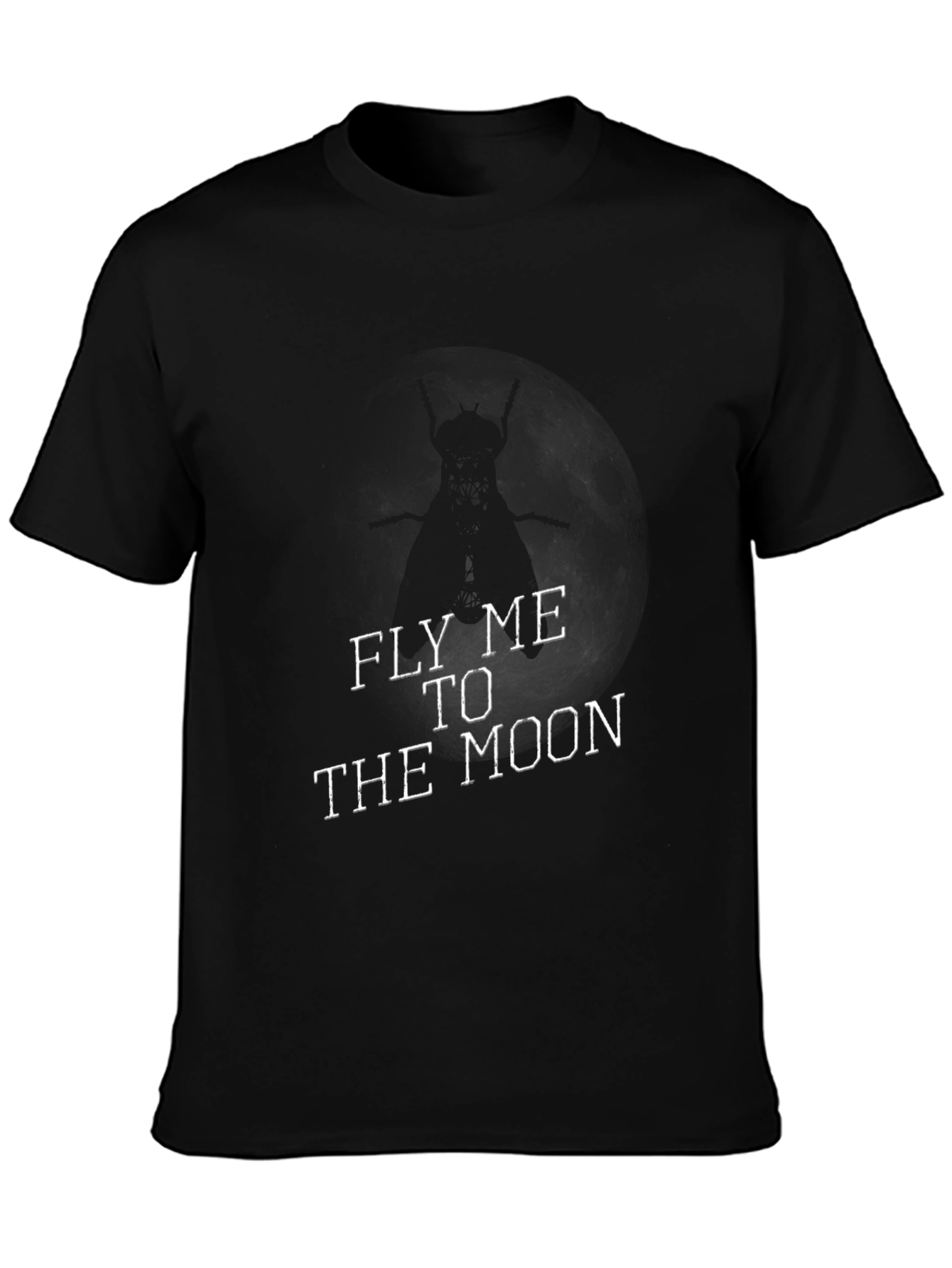 Fly Me to the Moon Black Graphic Tee