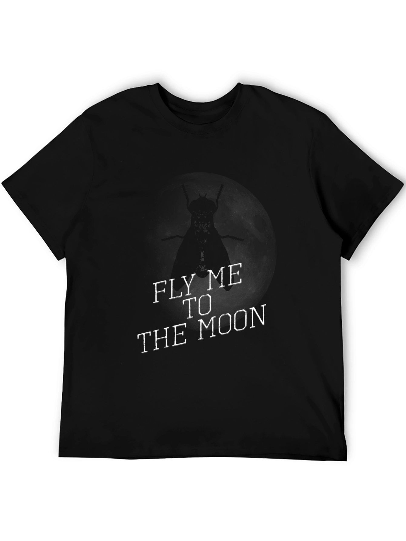 Fly Me to the Moon Black Graphic Tee